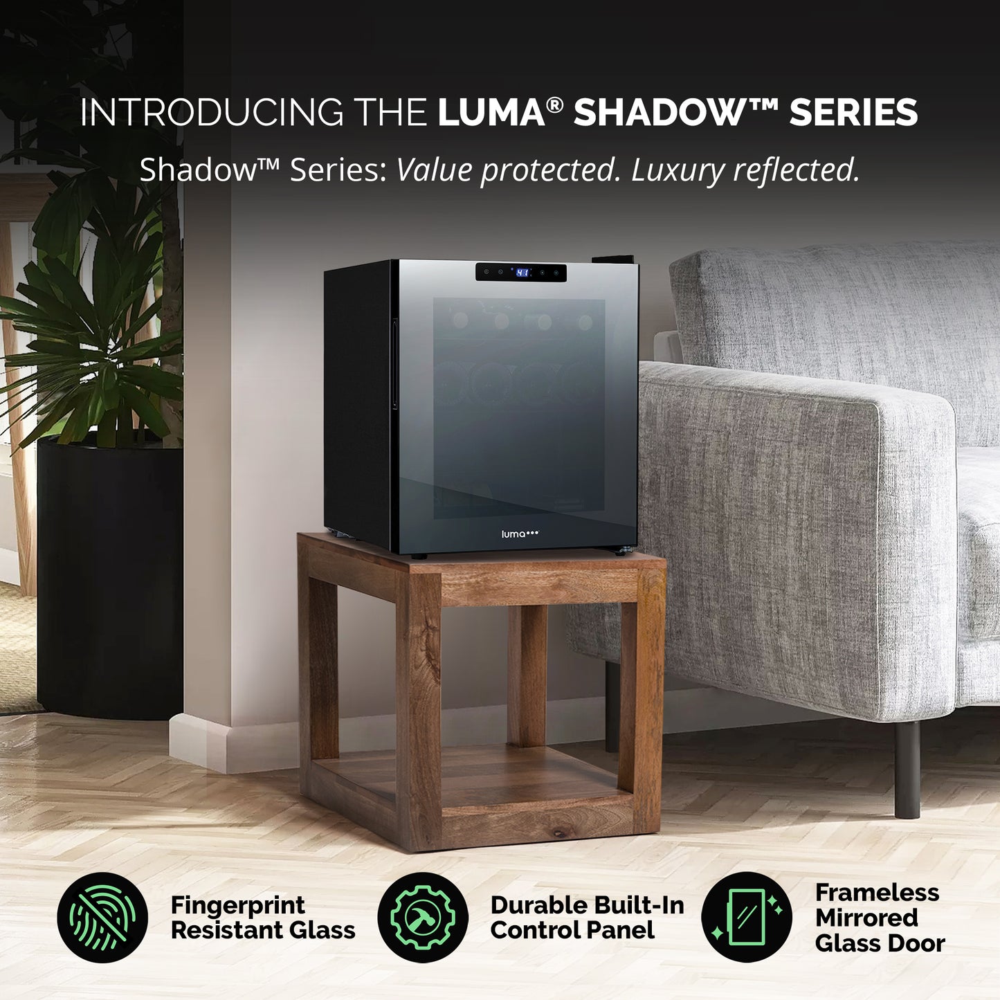 Luma® Shadowᵀᴹ Series Wine Cooler Refrigerator 24 Bottle